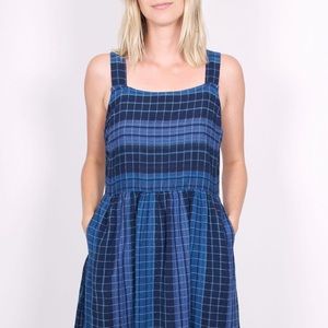 Ace & Jig Anchor Blue Stripe Print Dress XS S